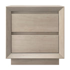 Hudson&Canal Emmett Rectangular Nightstand - 24" W - Alder White-Drawers feature an inside bevel for a handgrip on the top edge, pull lightly to open