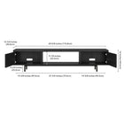 Hudson&Canal Lucien TV Stand for TV's up to 78" - Black Grain-Features easy assembly