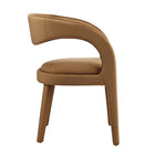 Modway Pinnacle Performance Velvet Dining Chair - Brown - 2 Pack-7