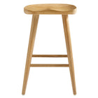 Modway Saville Backless Wood Counter Stools - Oak - Set of 2-8