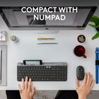 Logitech K585 Slim Multi-Device Wireless Keyboard - Graphite-Extended Autonomy: Benefit from long battery life, with auto-sleep feature - plus a strong, secure wireless range up to 10m, via Bluetooth or the included 2.4GHz USB receiver