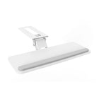 ShoppingAll Adjustable Under Desk Keyboard Tray with 25" W x 9.8" D Slide Out Drawer - White-Ergonomic Height Adjustment: Fine-tune your typing position with spring-assisted height control for better posture and reduced strain