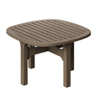 Modway Saratoga Square Outdoor Patio Teak Wood Side Table - Weathered Grey-Non-Marking Floor Glides