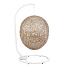 Modway Encase Outdoor Patio Rattan Swing Chair - Cappuccino White-Assembly Required