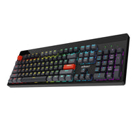 Adesso EasyTouch 1300 RGB Mechanical Keyboard – 104-Key, Wired/Wireless/Bluetooth, Hot-Swappable, QMK/VIA, Copilot Key, USB-C-Tri-Mode Connectivity: Switch between Wired USB-C, Bluetooth 5.0, and 2.4GHz Wireless for ultimate device compatibility