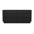 Manhattan Comfort Ardea 72" Contemporary 6-Drawer Double Dresser - Black-Wood Grain Laminate Finish: Warm, natural wood look with a durable, easy-to-clean surface