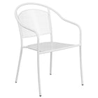 35.5'' Square White Indoor-Outdoor Steel Patio Table Set with 4 Round Back Chairs [CO-35SQ-03CHR4-WH-GG]-4