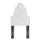 Modway Augustine Tufted Performance Velvet Twin Headboard - White-Durable Stain-Resistant Fabric