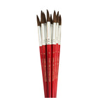 DBLG Imports Round Camel Hair Paint Brush - Size 12 - 12 Pack-Medium red handle