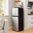 HOMCOM 4.6 cu ft  Mini 2 Door Fridge with Freezer - Silver-Powered by an R600a high-efficiency compressor for optimal performance
