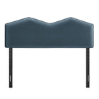 Modway Cosette Performance Velvet Full Size Headboard - Cadet Blue-Dense Foam Cushioning