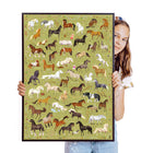 Banana Panda Puzzlove - Horses-Large 19 x 27"educational jigsaw puzzle is a fun, hands-on way to discover and learn about dinosaurs.