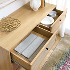 Modway Chaucer 6-Drawer Compact Dresser - Oak-Durable Particleboard Construction