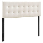 Modway Emily Stain-Resistant Performance Velvet King Size Headboard - Alabaster-Stain-Resistant Performance Velvet