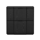 Manhattan Comfort Clive 22" Mid-Century Modern 2-Drawer Nightstand - Black-Clean-lined nightstand crafted from manufactured wood with metal accents for a refined, modern bedroom look