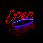 Futech Indoor Open Sign - 24" x 13" - Red/Blue Neon-Modern Neon-Style Look: LED tubing delivers a classic neon appearance with lower energy use, perfect for windows, counters, or indoor displays.