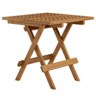 Modway Vienna Outdoor Patio Teak Wood Side Table - Natural-Foldable Square Side Table