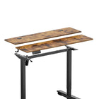 TygerClaw 47.2" W Sit-Stand Desk with USB Ports and Storage Drawer - Brown-Height adjustments with 2-stage motor options, accommodating a height range from 28.9" to 46.5"