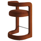 Modway Winslow Performance Velvet Counter Stool - Rust-Fully Assembled