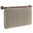 Modway Anela Wall-Mounted Chenille Upholstered Twin Headboard - Oat Walnut-Twin Size Floating Headboard