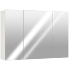 Kleankin Wall Mount Medicine Cabinet with Mirror - 35" W x 24" D - White-Wall-mounted design, takes up little space