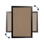 Quartet Cork Bulletin Board, Espresso Frame, 36" x 24"-6