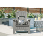 Suncast Adirondack Chair with Storage - Dove Grey-Durable multi wall construction for strength and stability.