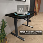 Mount-It! Compact Electric Standing Desk with 40" Table Top - Black-Height Adjustment Range: 28.7" - 46.5"
