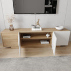 Nexera Riva TV Stand - 72" - Natural Maple/White-8
