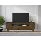Manhattan Comfort Marcus 70.86" Mid-Century Modern TV Stand - Rustic Brown -Recommended for a 70" TV