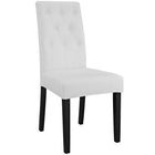 Modway Confer Vinyl Dining Side Chair - White - 4 Pack-Dense foam padding for comfort