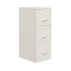 Hirsh 3-Drawer Vertical Filing Cabinet with Lock - Pearl White-Ships fully assembled