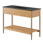 Modway Zaire 48" Single Sink Bathroom Vanity - Natural/Black-Wood Grain Veneer
