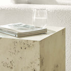 Modway Cosmos 16" Square Burl Wood Side Table - Bleached Burl-Adaptable Placement