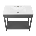 Modway Altura 36" Bathroom Vanity - Grey/White-MDF and Particleboard Construction
