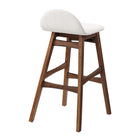 Modway Juno Wood Bar Stool - Ivory Fabric - Set of 2-Assembly Required