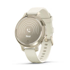 Garmin Lily 2 Active Lunar Fitness Tracker Smartwatch - Gold with Bone Silicone Band-Understand your body with sleep score, respiration tracking, Body Battery™ energy monitoring, menstrual cycle and pregnancy tracking, hydration tracking, all-day stress tracking, health snapshot and heart rate monitoring, including alerts if your heart rate gets high or low (data presented is intended to be a close estimation of metrics tracked)