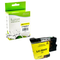 fuzion Brother LC504XLY Compatible Inkjet - High Yield - Yellow-Yellow