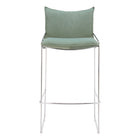 Zuo Pola Barstool - Green-Cozy polyester linen fabric