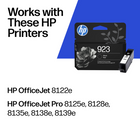 HP 923 Ink Cartridge - Standard Yield - Black-Page Yield: Approximately 500 pages
