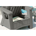 Suncast Adirondack Chair with Storage - Dove Grey-Easy to clean and maintain.