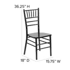 Flash Furniture HERCULES Series Black Wood Chiavari Chair-Durability ensured with steel flat socket cap screw and nut