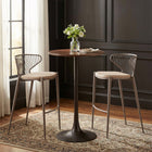 Zuo Silues Barstool - Taupe/Brown - Set of 2-Dimensions: 21.9" L x 17.7" W x 37.8" H