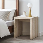 Modway Mirella Faux Travertine Side Table - Travertine-Middle Apron