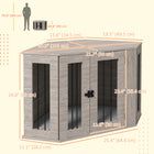 PawHut 41" Corner Dog Crate Furniture with Cushion - Grey-Includes a removable cushion for easy cleaning 