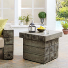Modway Manteo Rustic Coastal Outdoor Patio Side Table - Light Grey-Coastal Outdoor Accent Table