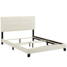 Modway Amira Performance Velvet King Bed - Ivory-Platform Bed Frame With Headboard
