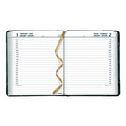 Blueline 2026 Traditional Daily Planner - 8-1/8" x 6-9/16" - Marble Green - Bilingual-Sewn binding with hard green marble cover. Black spine and trim