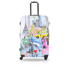 TUCCI Italy-New York Love Art 3-Piece Hardside Luggage Set-Lightweight Polycarbonate Hard Shell - Flexible, durable, impact‑resistant suitcase material that keeps your travel bag strong yet ultra‑light for easy lifting and airline compliance