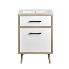 Modway Maverick 24" Bathroom Vanity - White/Oak-9